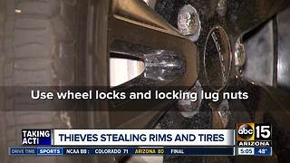 Thieves stealing tires from cars in Valley neighborhoods