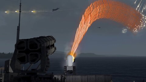 SAM/C-RAM System in Action vs Fighter Jet Surface-to-Air Missile - Military Simulation ArmA 3