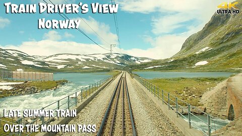 4K CAB VIEW: Late Summer Train in the Nordic Mountains