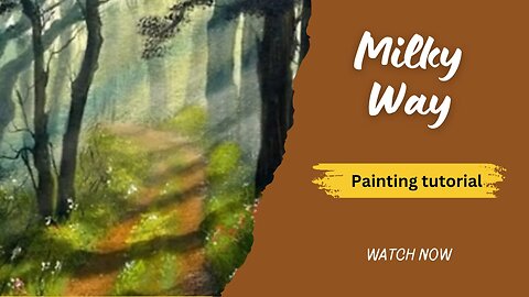 How to Paint the Morning Forest Path / Acrylic Painting for Beginners