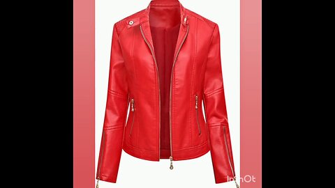 new design leather jacket for women short.video..viral..stute
