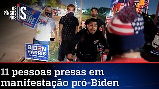 Partidários de Biden promovem baderna nos EUA