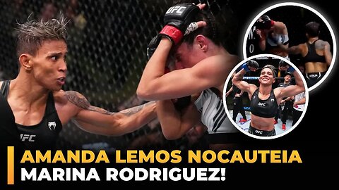 AMANDA LEMOS NOCAUTEIA MARINA RODRIGUEZ E PEDE LUTA PELO TÍTULO!