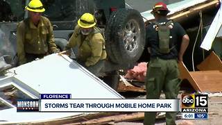 Storms tear through Florence mobile home park leaving behind severe damage