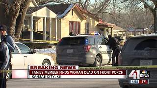 Woman found stabbed to death on porch in KCK