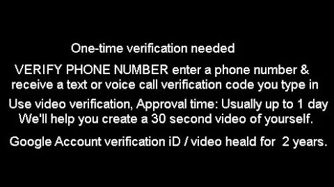 google; youtube channel history, face id video, passport license pic identity theft, verification