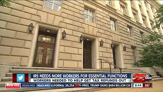 IRS needs more workers for essential functions