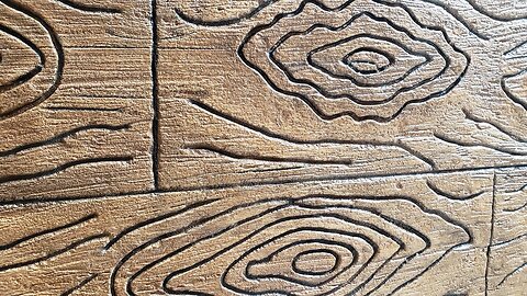 Wood effect with mortar with silicone knot mold