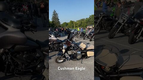 August 2023 Lawn Pennsylvania Biker breakfast, and a Cushman Eagle