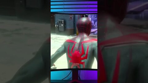 Spider-Man Miles Morales on a LG45GR95QE! See link for full video #gamingsetup #gaming #spiderman