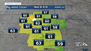Warm and Windy Wednesday Afternoon