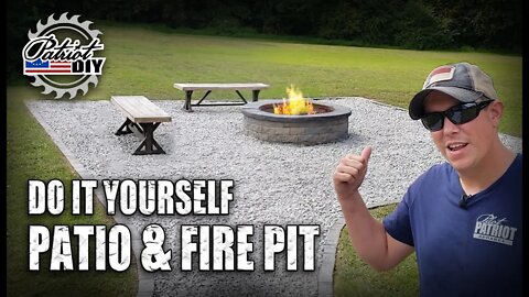 DIY Patio And Fire Pit Seating Area