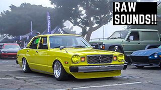 45 Minutes of Raw Sounds 2023 Japanese Classic Car Show Roll-In!