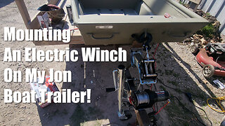 I Put An Electric Winch On My Jon Boat Trailer! || Badlands 2500 Winch