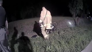 VIDEO: Fireman seen tampering with evidence