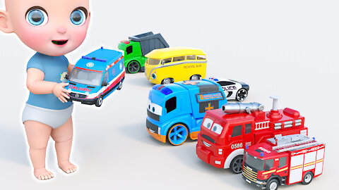 Toy Cars For Babies & Kids - Find The Pair - Learning Cartoons For Children