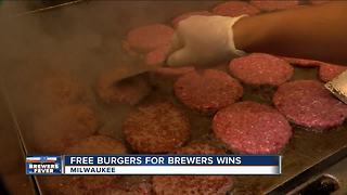 Brewers winning streak brings on free hamburgers at Sobelman's