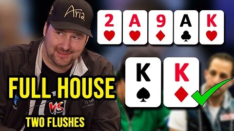 Phil Hellmuth TRUMPS Two Flushes with Pocket KINGS | Poker Hand of the Day presented by BetRivers