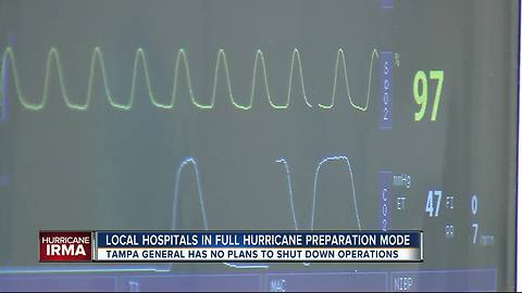 Local hospital staff in full hurricane preparation mode, ready before Irma arrives