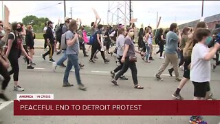 Protesters peacefully disperse in downtown Detroit amid rising tensions across the country