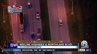 Crash hampers traffic on Beeline Highway at Northlake Boulevard