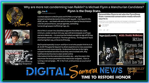 DSNews | Why are more not condemning Ivan Raiklin? Is Michael Flynn a Manchurian Candidate? Flynn is the Deep State.