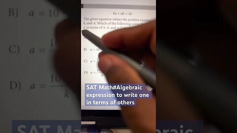 Express given algebraic expression in terms of the other #youtubeshorts #mathtrick#satmath#youtube