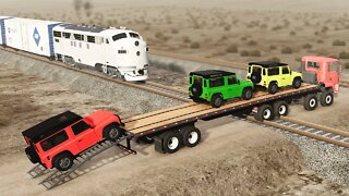 Cars vs Train Tracks vs Trains #3 ▶️ BeamNG Drive