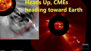Heads up solar eruption, CMEs heading this way