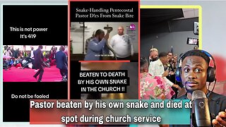 Pastor beaten by his own snake and d^ed at the spot during church service