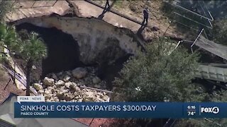 Sinkhole costing taxpayers $300 day