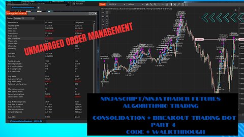 Ninjascript/Ninjatrader Consolidation + Breakout Futures Bot Part 4 - UNMANAGED ORDERS!!!!