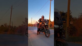 Burning some rubber on the Africa twin