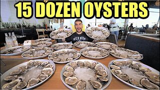 INSANE 180 OYSTER CHALLENGE (15 DOZEN) | Famous Gulf Oyster House Challenge | Texas Seafood