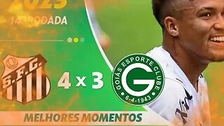 Santos 4 x 3 Goiás - Melhores Momentos | 09/07/2023