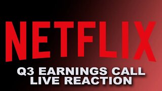 NETFLIX Q3 2022 Earnings Call | LIVE REACTION BREAKDOWN