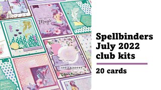 Spellbinders | July 2022 Card and Embossing Folder club kits | 20 cards