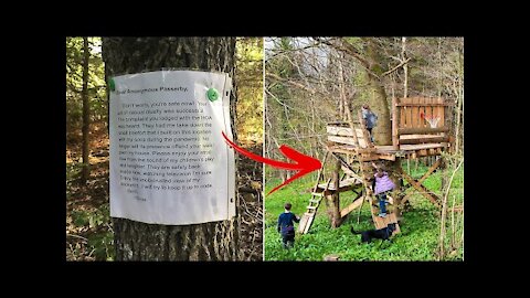 Dad writes interesting response to stranger whose complaint forced him to remove his kids’ treehouse