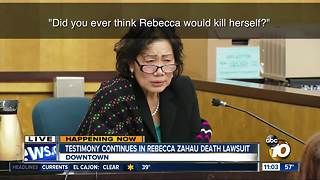 Testimony underway in Zahau death suit