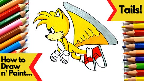 How to draw and paint Tails from Sonic