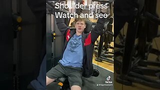 Shoulder press watch and see #gym #fypシ #fypシ゚viral