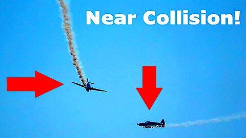 2 Spitfires Aircraft Near Collision With Added Sound Effects