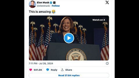 Viral: Elon Musk Retweets EPIC Kamala Harris Achievement Ad – Quickly Gets 55 Million Views (link)