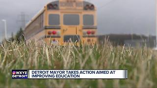 Detroit mayor takes action aimed at improving education