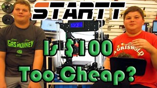 Is $100 too cheap for a 3D printer? Startt review and young maker Interview