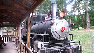 Handy Dandy Railroad No. 9 Rolling Into The Train Station At Denton Farmpark's Old Threshers Reunion