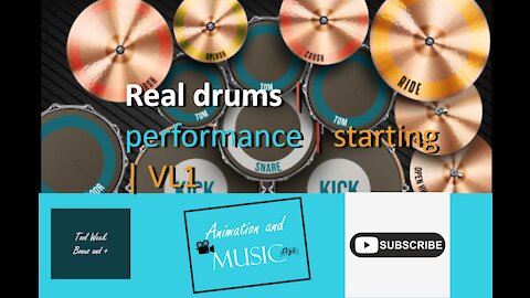 Real drums | performance | starting | VL1 | AnimationMusic
