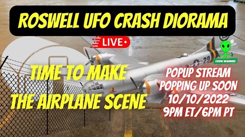 Roswell Diorama Hangar Scene Popup Stream