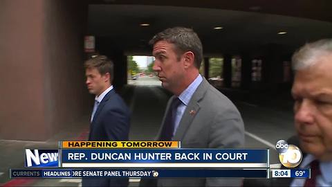 Rep. Duncan Hunter back in court