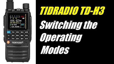 TIDRADIO TD-H3 - Switching the operating modes